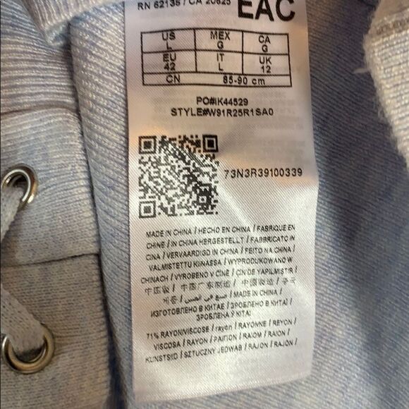 Guess NWT Ali Lace Up Sweater Freshwater B… - Picture 5 of 6